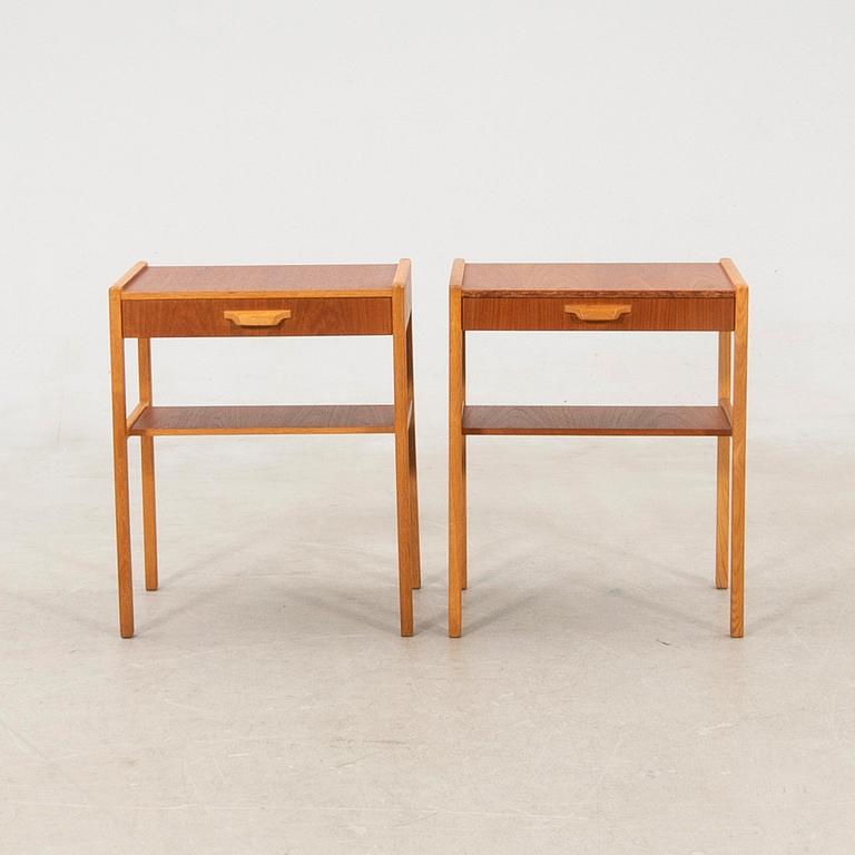 Bedside tables, a pair from the 1960s.