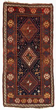 A antique Kazak gallery vcarpet, ca 240 x 120 cm.