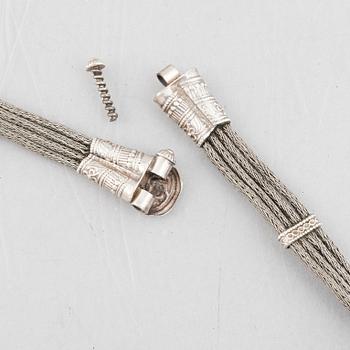 Belt, silver, without silver marks, probably Russia/Orient, around the year 1900.