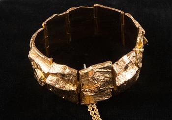 Björn Weckström, A BRACELET, gold 14K, "Golden River", Lapponia 1970. Weight 85,7 g.