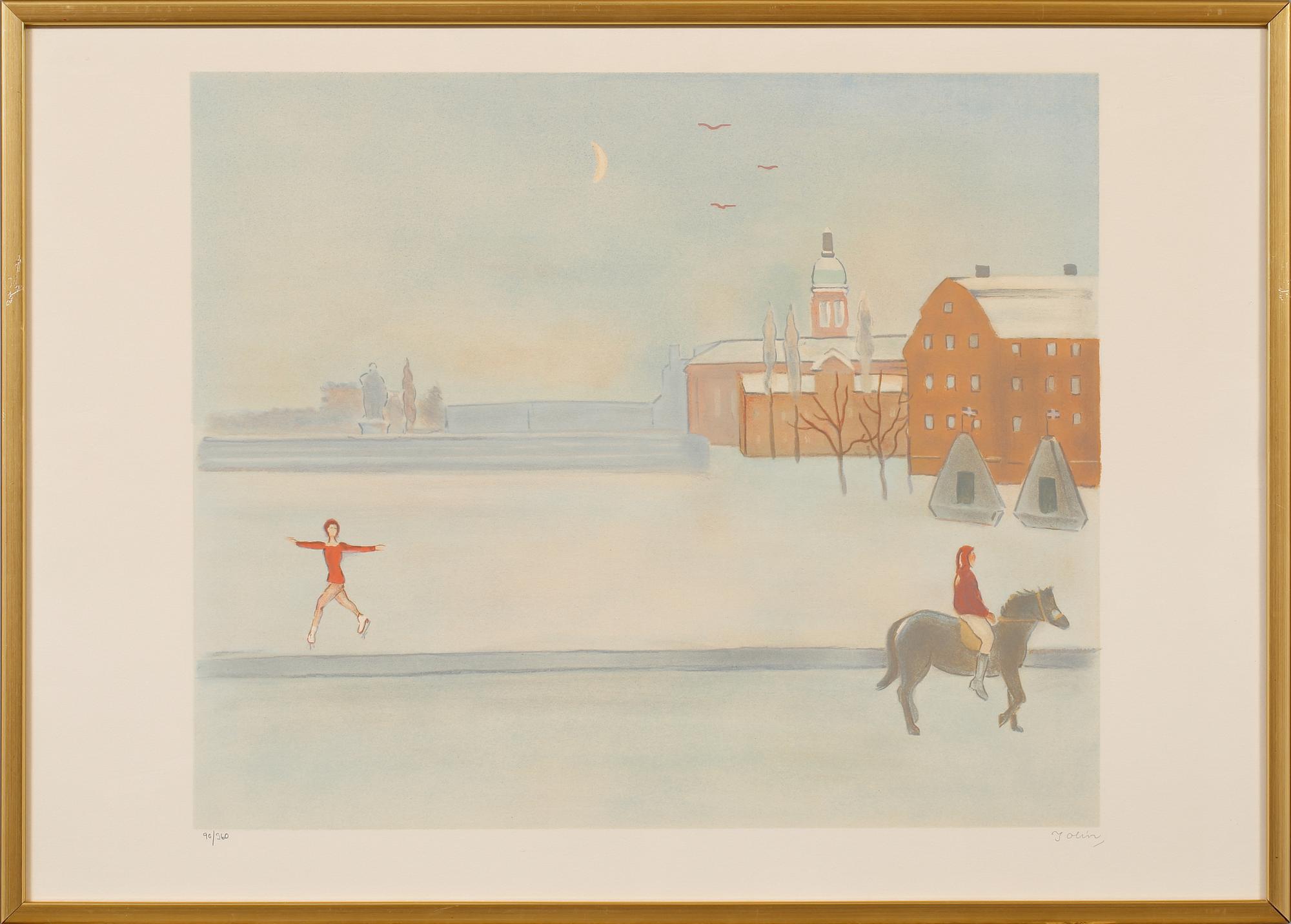 EINAR JOLIN, färglitografi, signerad och numrerad 90/360.