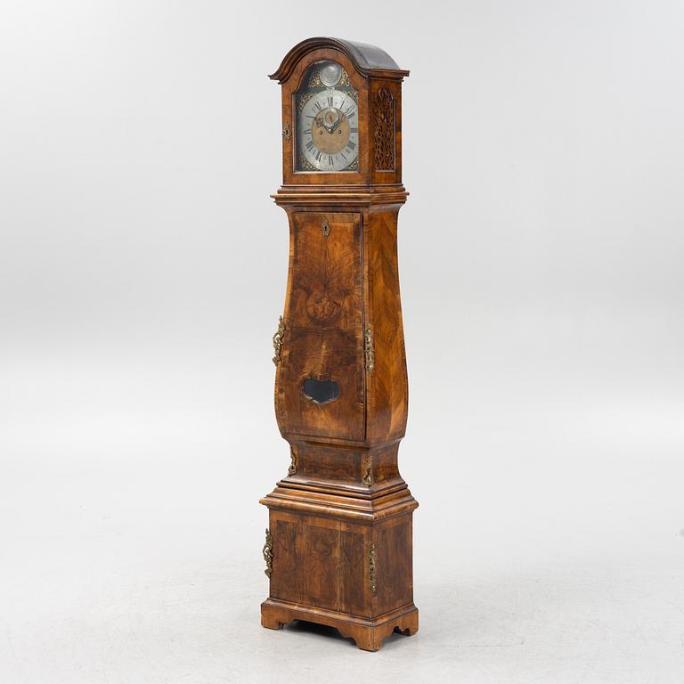 A German late Baroque longcase clock, first part of the 18th century.