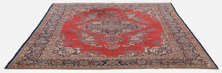 A semi-antique Kashan carpet, Central Persia, c. 320 x 237 cm.