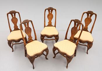 STOLAR, 5 st, senbarock, 1700-tal.