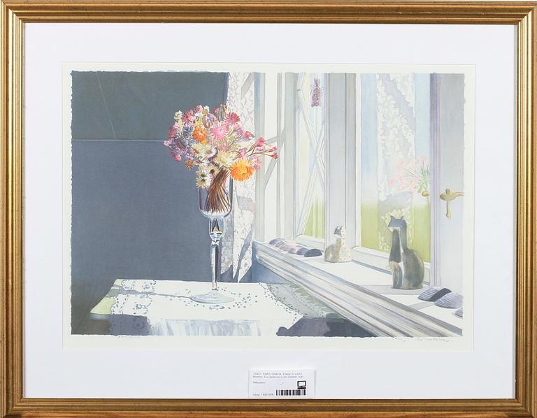 PARTI GRAFIK, 8 delar, bl a Eva Boström, Eva Zettervall o Jan Zielecki, sign.