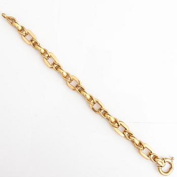 An 18K yellow and red gold bracelet. Italy.