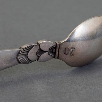 A set of 12+6 spoons by Georg Jensen,