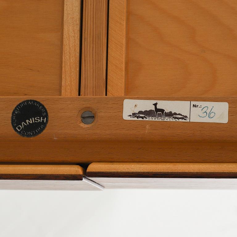 Severin Hansen, a 1950'-60's palisander desk, Haslev Møbelfabrik, Denmark.