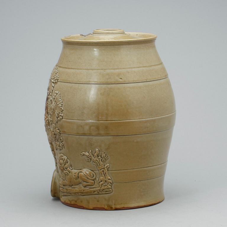 BEHÅLLARE, stengods, Brandy, England 1800-tal.