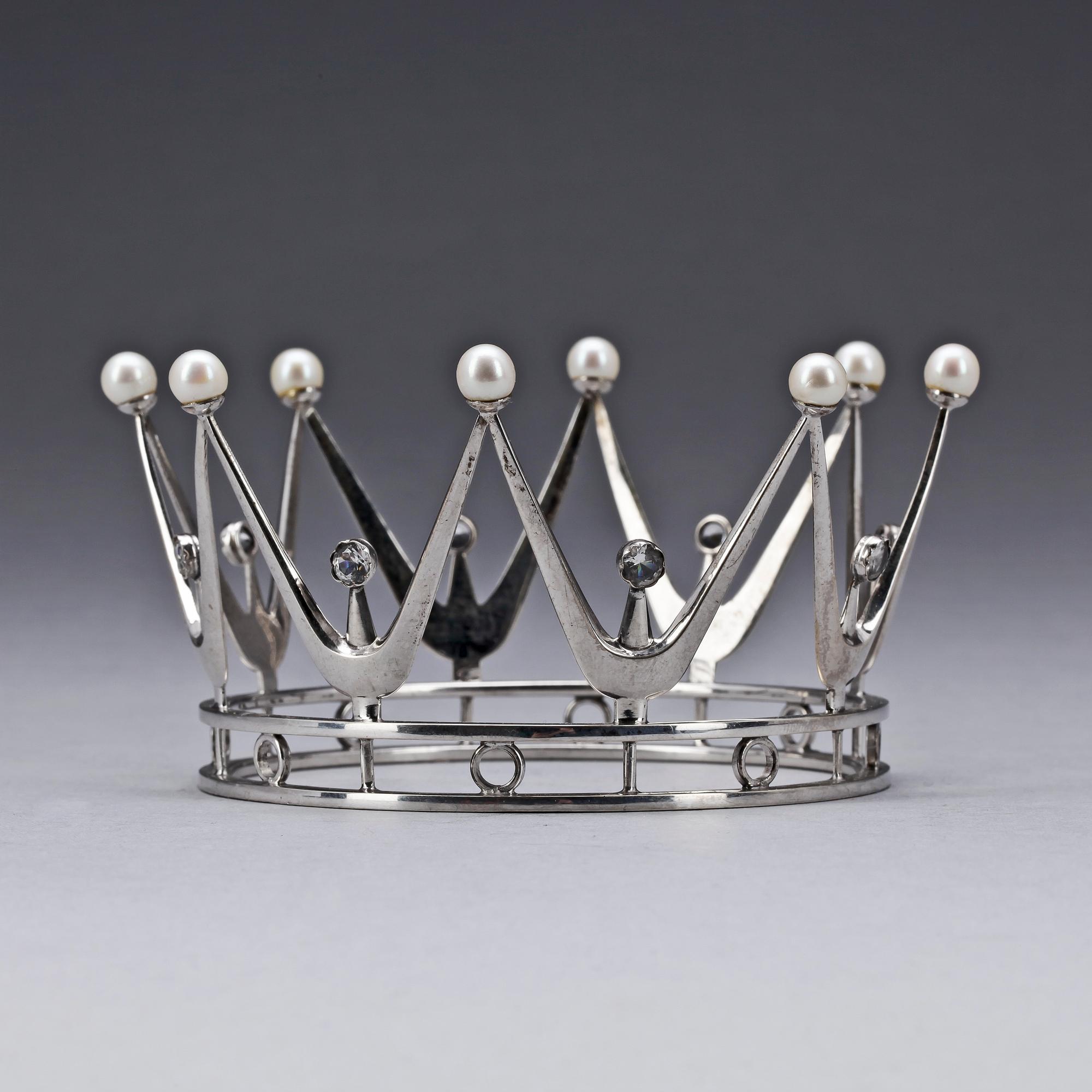 BRUDKRONA, silver, K & EC, Göteborg 1962. Totalvikt ca 70 gram.