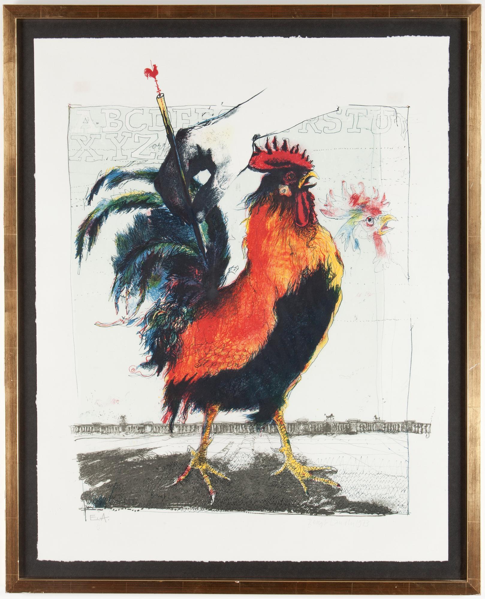 BENGT LANDIN, färglitografi, signerad EA-upplaga, daterad 1973.