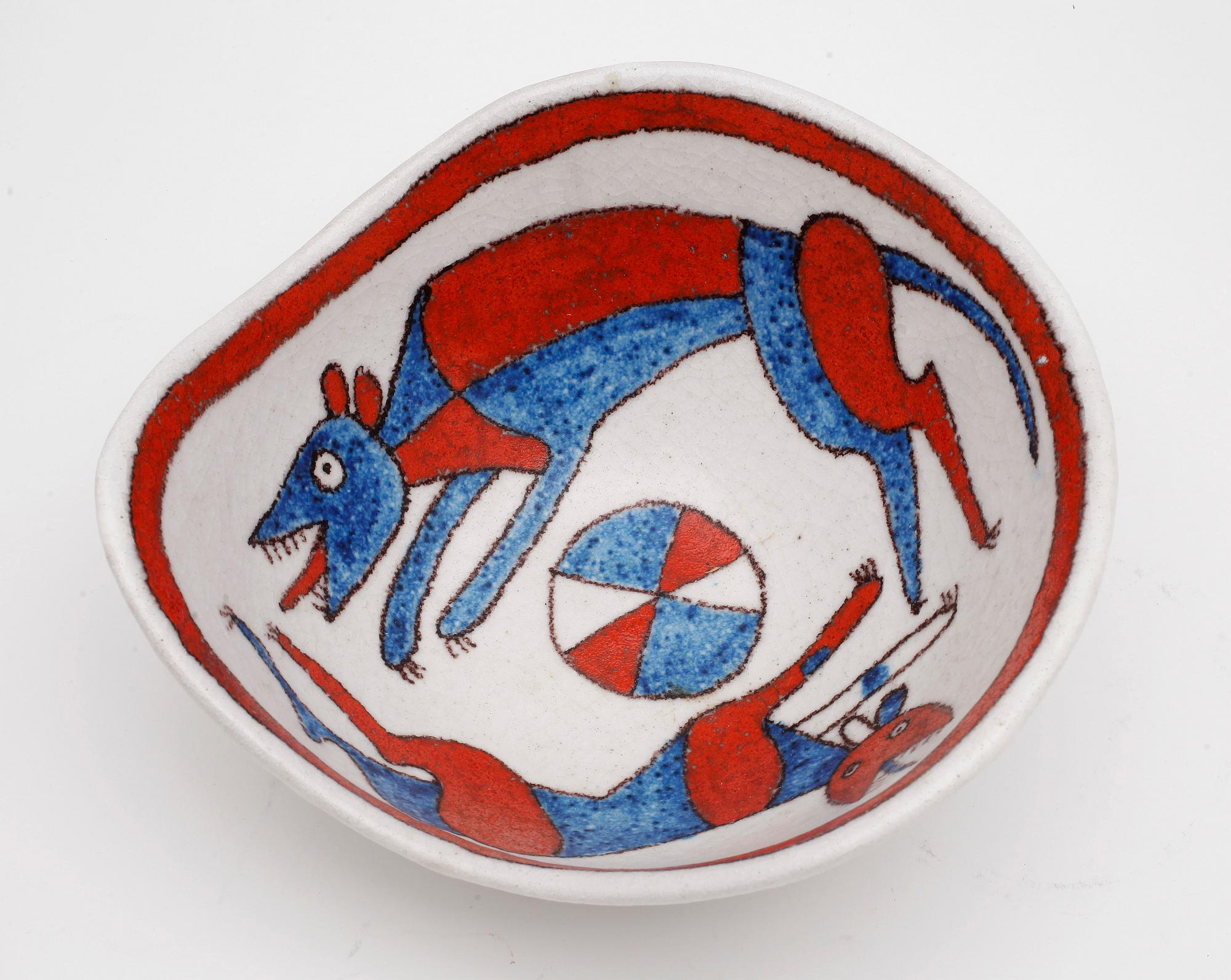 SKÅL, lergods, Gambone, Italien, 1900-talets mitt - andra hälft.