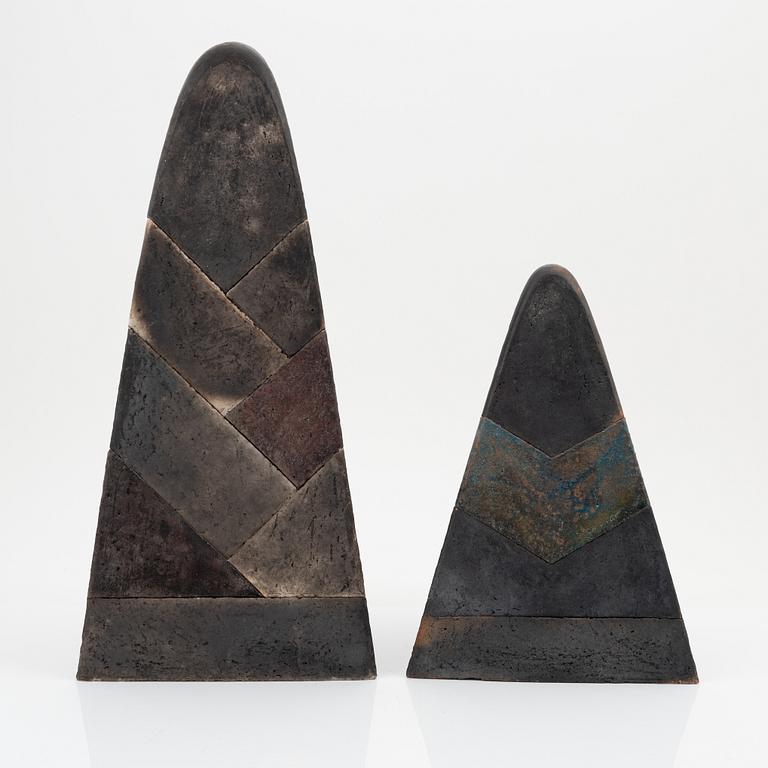 Anna Eilert, two earthenware sculptures, 1980's.
