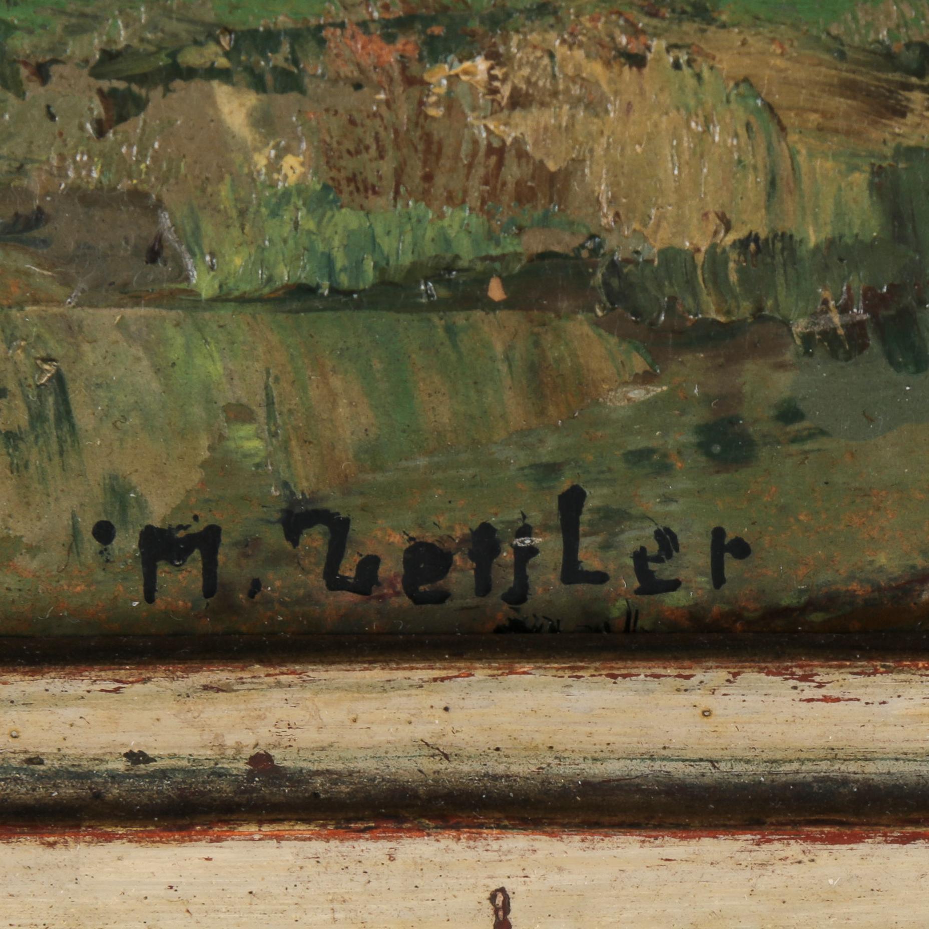 MAX ZETTLER, 2st, olja på pannå, signerade.