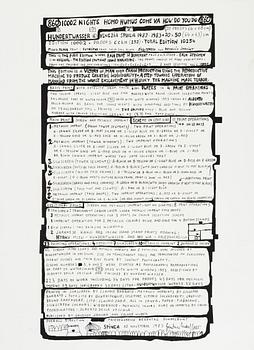 Friedensreich Hundertwasser, photo lithograph and silk screen with metal embossing, 1984. Signed and numbered 4371/10002.