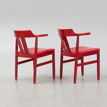 A set of eight armchairs, from Gemla, dated 1981.