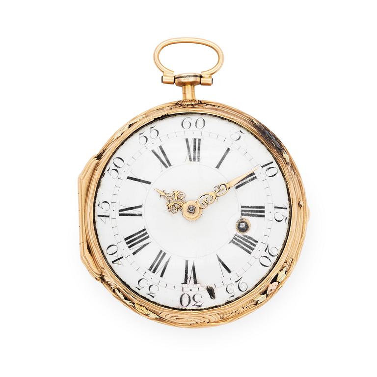 A gold vege pocket watch Julien le Roy, Paris, c. 1780.