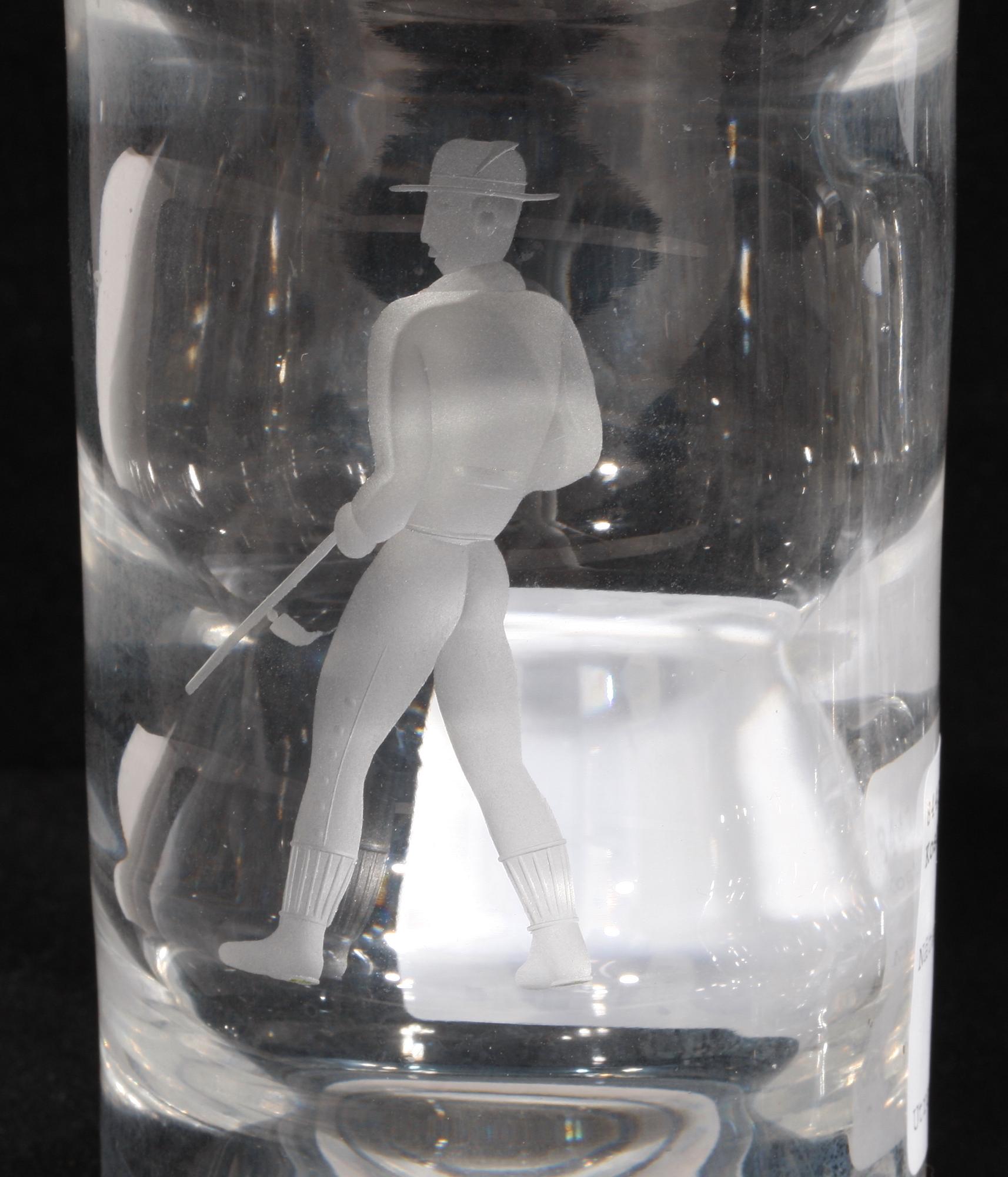 KARAFF SAMT GLAS, 7 delar, Kosta, sign o dat 1941.