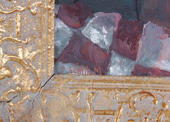 SJÖHOLM, CHARLES, olja på pannå, sign.