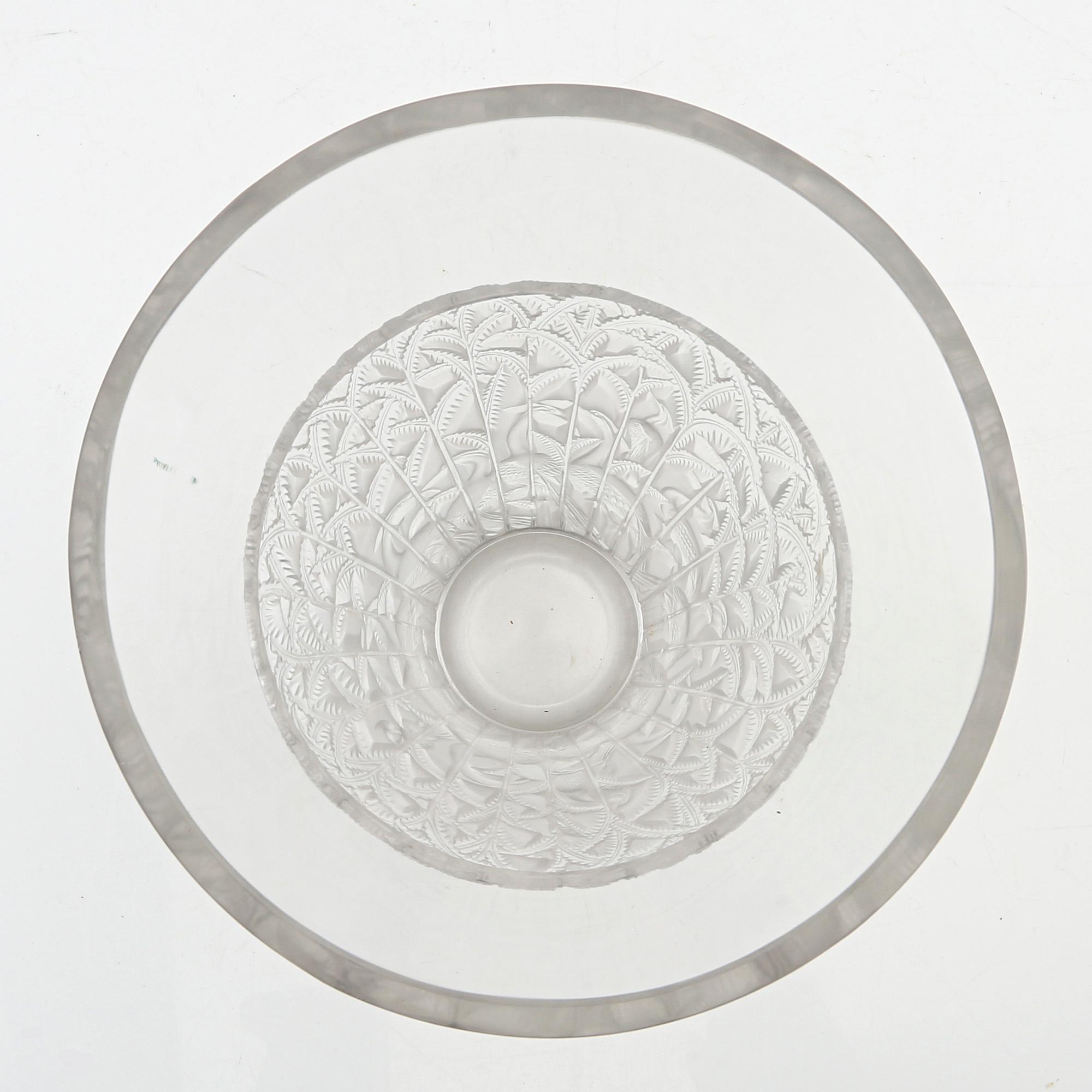 René Lalique,  vas "Ibis" signerad Frankrike 1900-talets andra hälft gjutet glas.