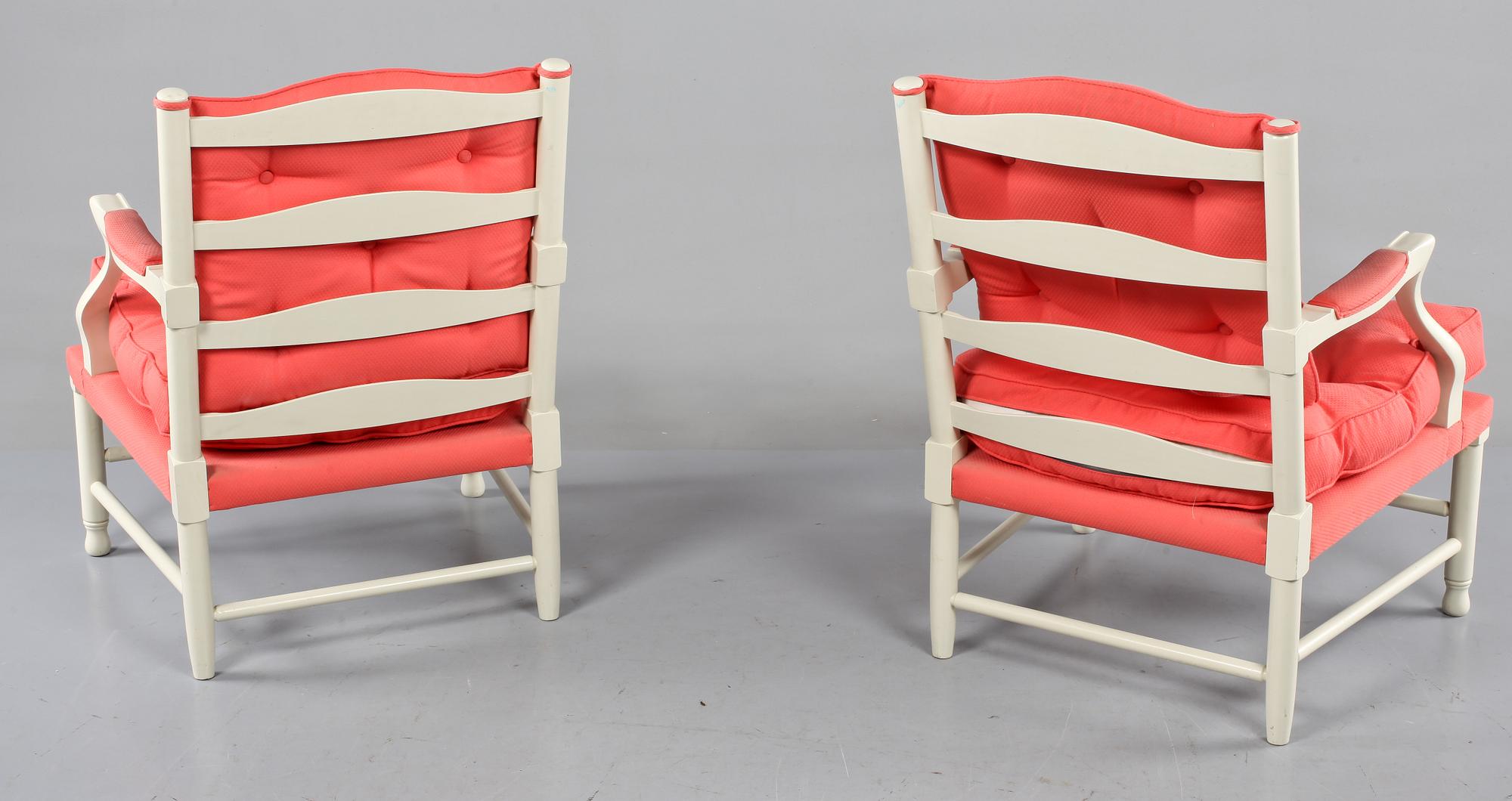 GRIPSHOLMSFÅTÖLJER, ett par, 1900-talets andra hälft.