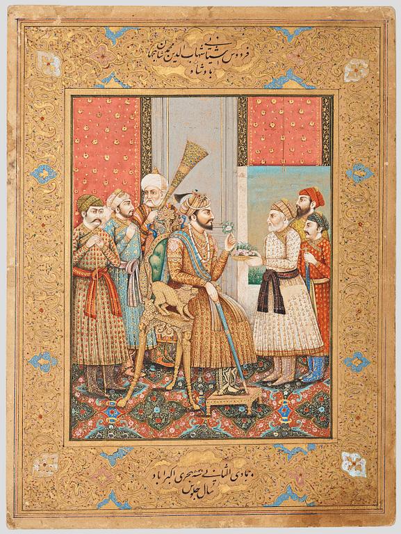 A Mughal album page, India, 19th Century.