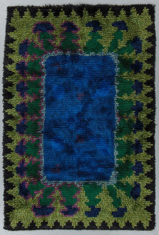 Matta, rya, ca 172,5 x 110 cm, Sverige/Finland 1950-1960-tal.