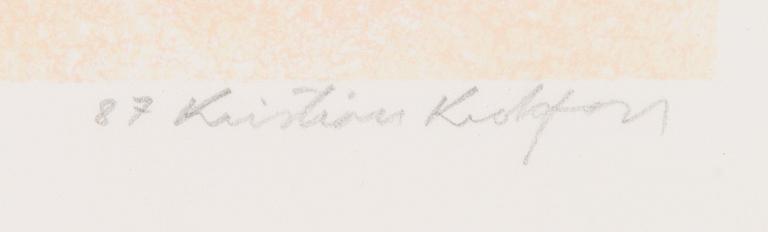 Kristian Krokfors, lithograph, signed and dated -87, marked HC.