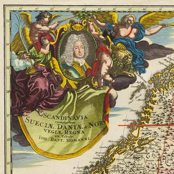 Johann Baptist Homann, "Scandinavia".