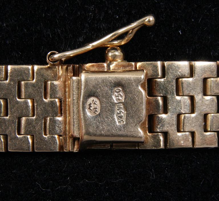 ARMBAND, 18K guld. 28 gram. Till förmån för Stadsmissionen.