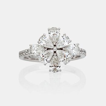 626. A diamond, circa 1.70 cts,  ring.