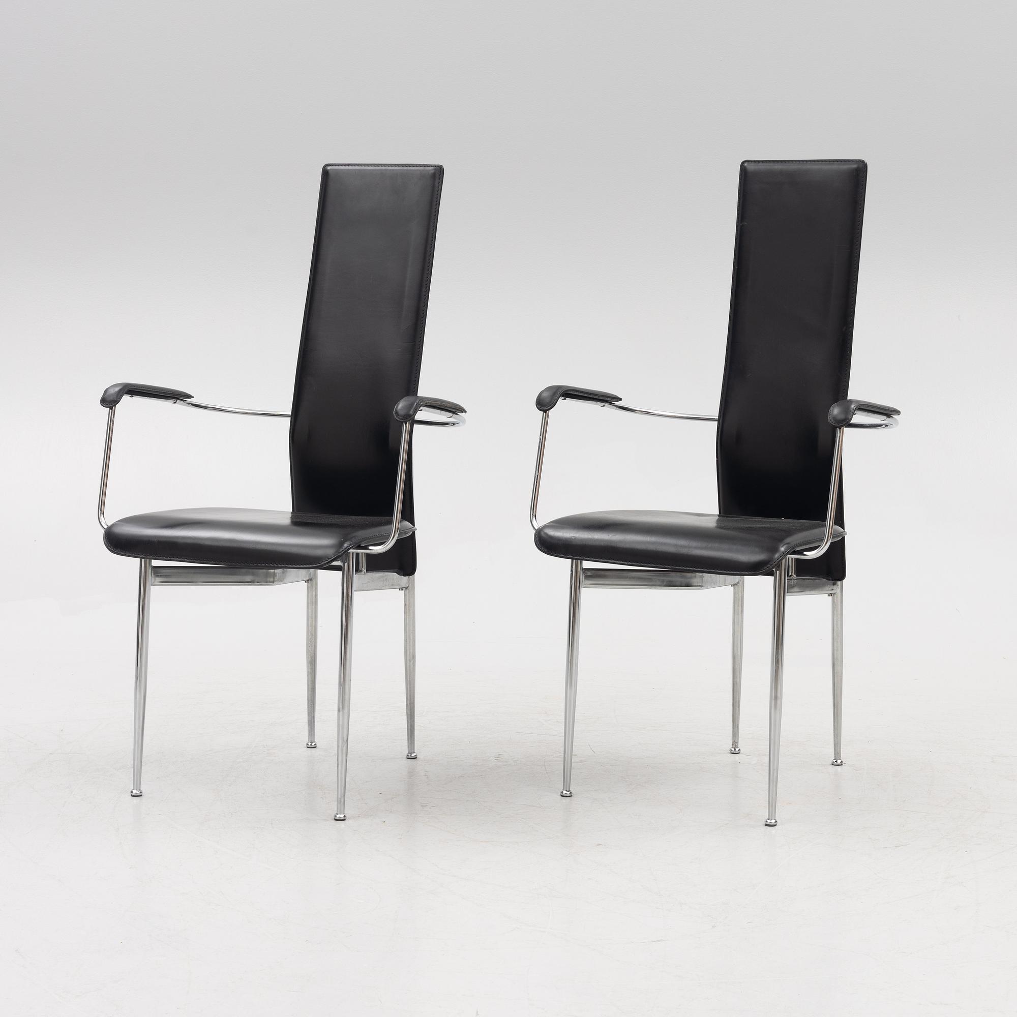 Giancarlo Vegni & Gianfranco Gualtierotti, a set of six chairs, Fasem, Italy.