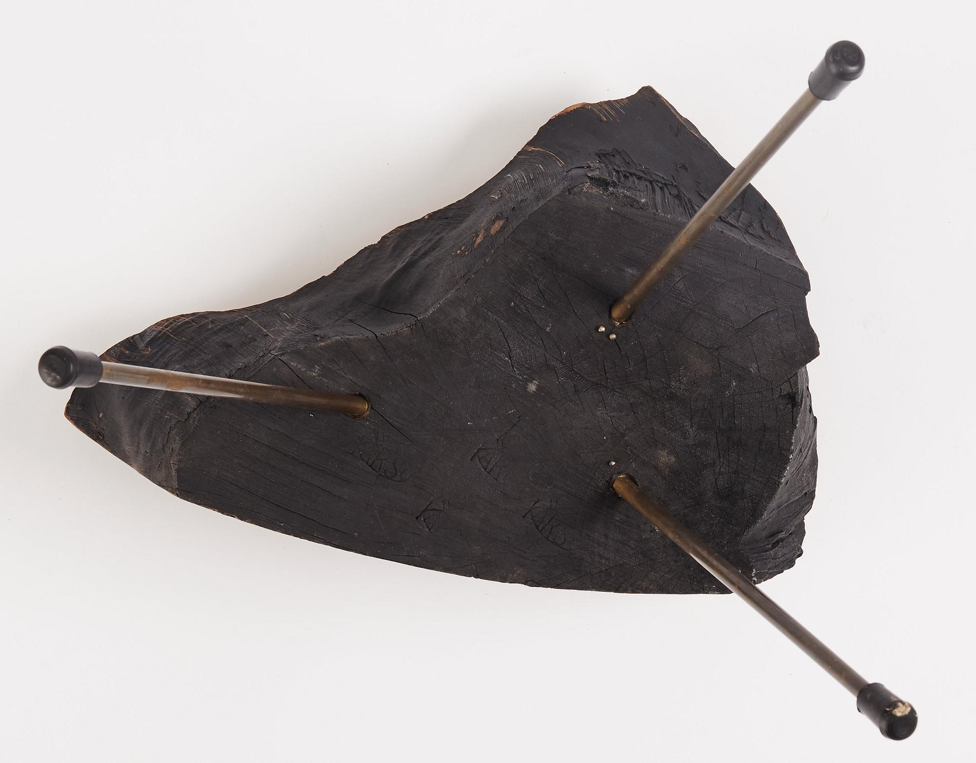 Carl II Auböck, a tree trunk table, the Carl Auböck Workshops, Vienna, Austria, probably 1950s.