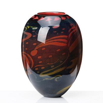 Eva Englund, vas "graal", Orrefors, arbetsprov.