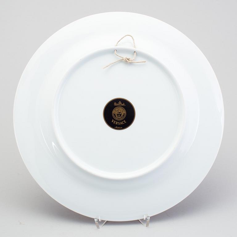 A lidded jar and a dish, Versace "Medusa".