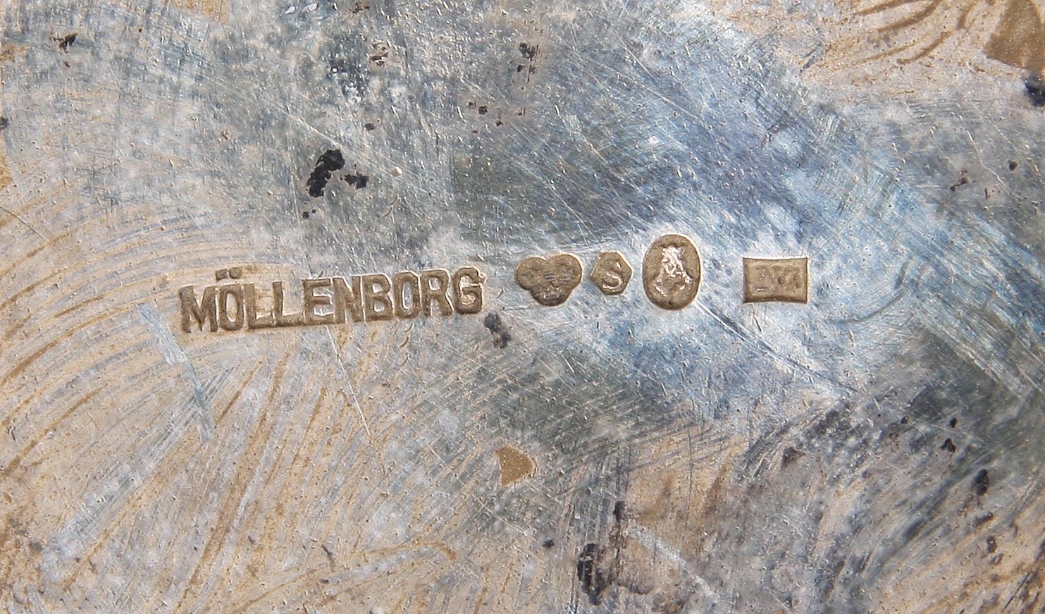 KAFFEKANNA OCH GRÄDDKANNA, silver, Möllenborg, Stockholm 1915.