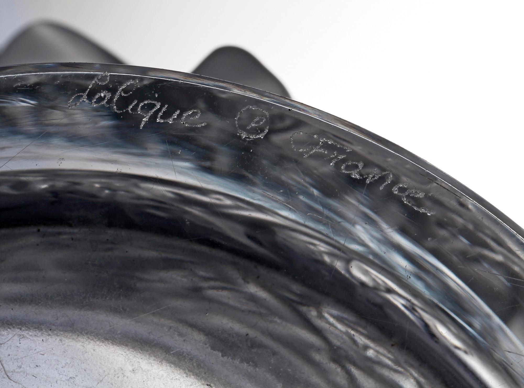 VINKYLARE, glas, "Ganymede" Lalique. 1900-talets andra hälft.