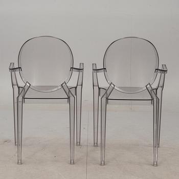 KARMSTOLAR, ett par, "Louis Ghost", Philippe Starck för Kartell.