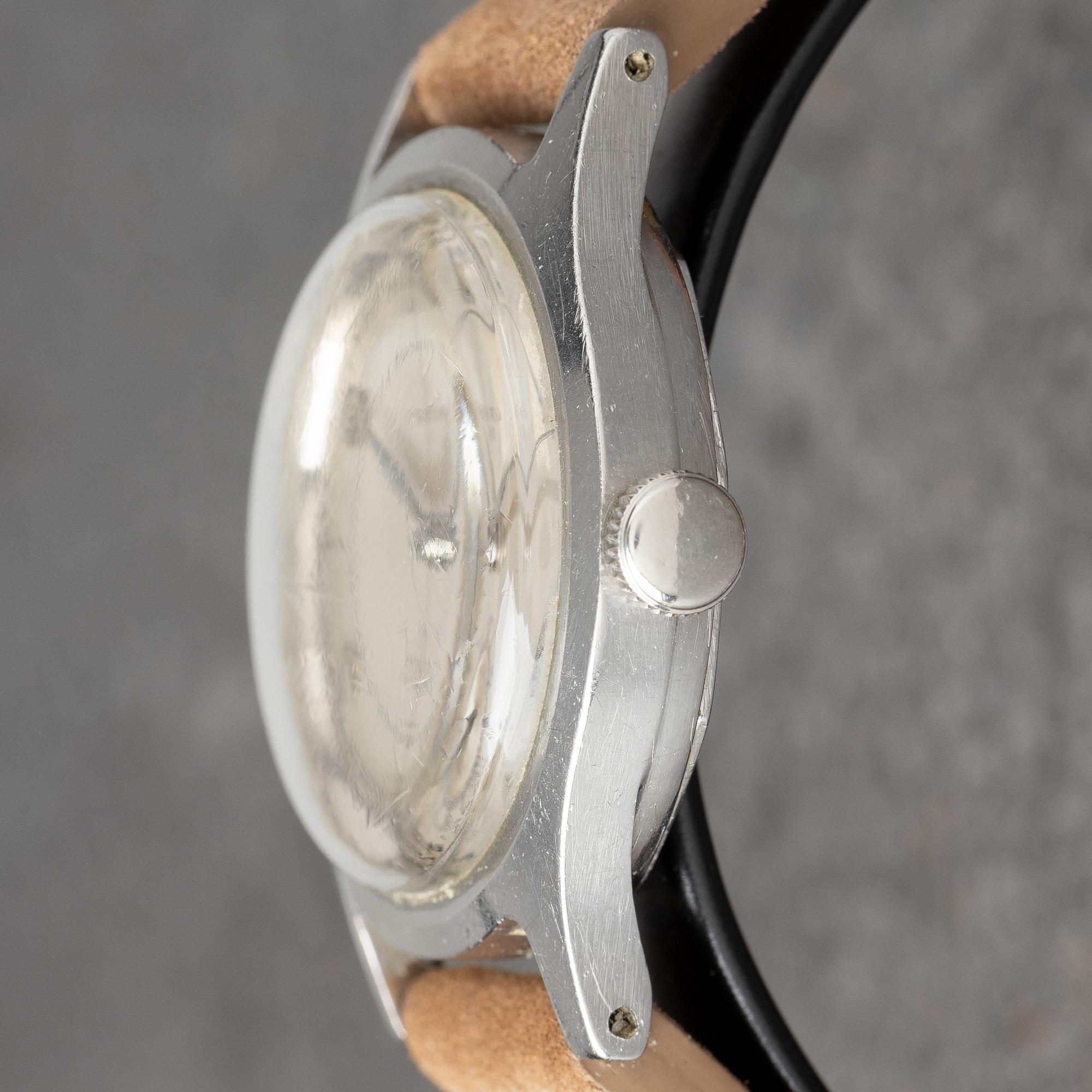 Patek Philippe & Co, "565 Steel", "Sector Dial", ca 1943.