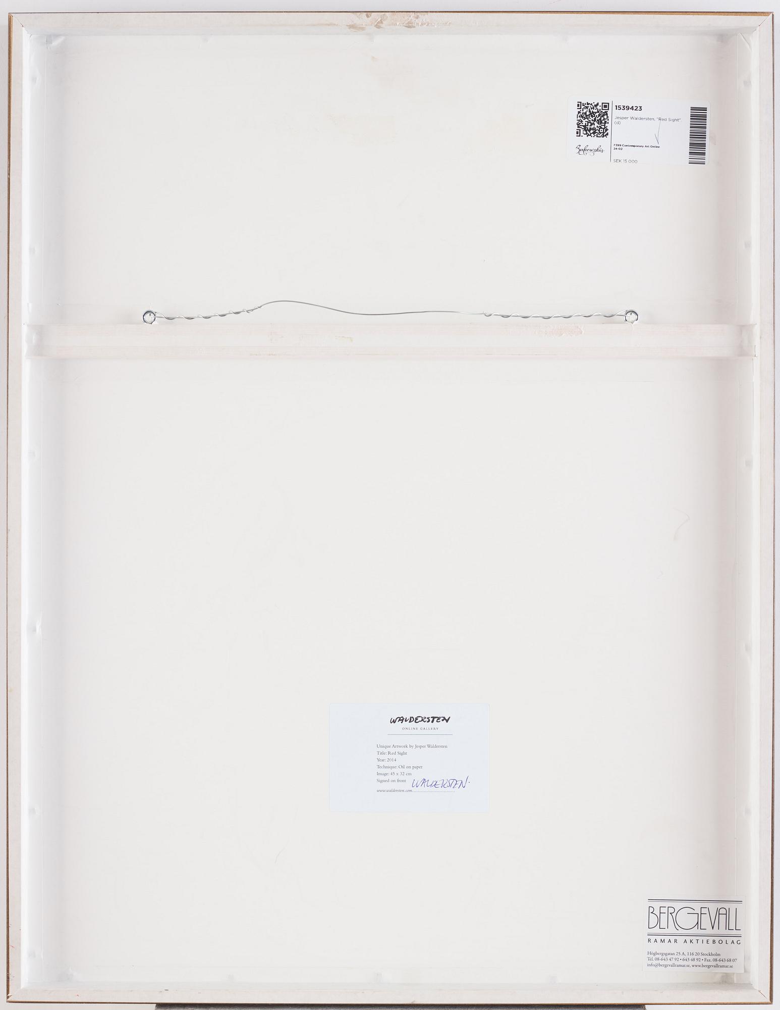 Jesper Waldersten, "Red Sight".