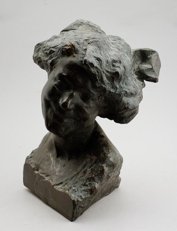 LEONARDO BAZZARO, skulptur, brons, "Baciami", 1800-/1900-tal.