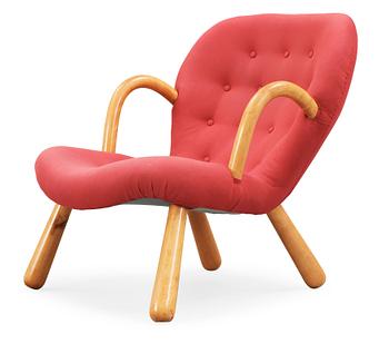 47. A 1940's-50's 'Clam chair' attributed to Philip Arctander.