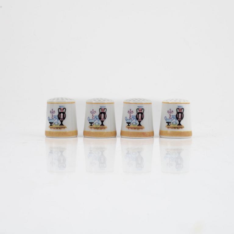 23 porcelain thimbles, "Rörstrand genom seklerna", Rörstrand, Sweden.