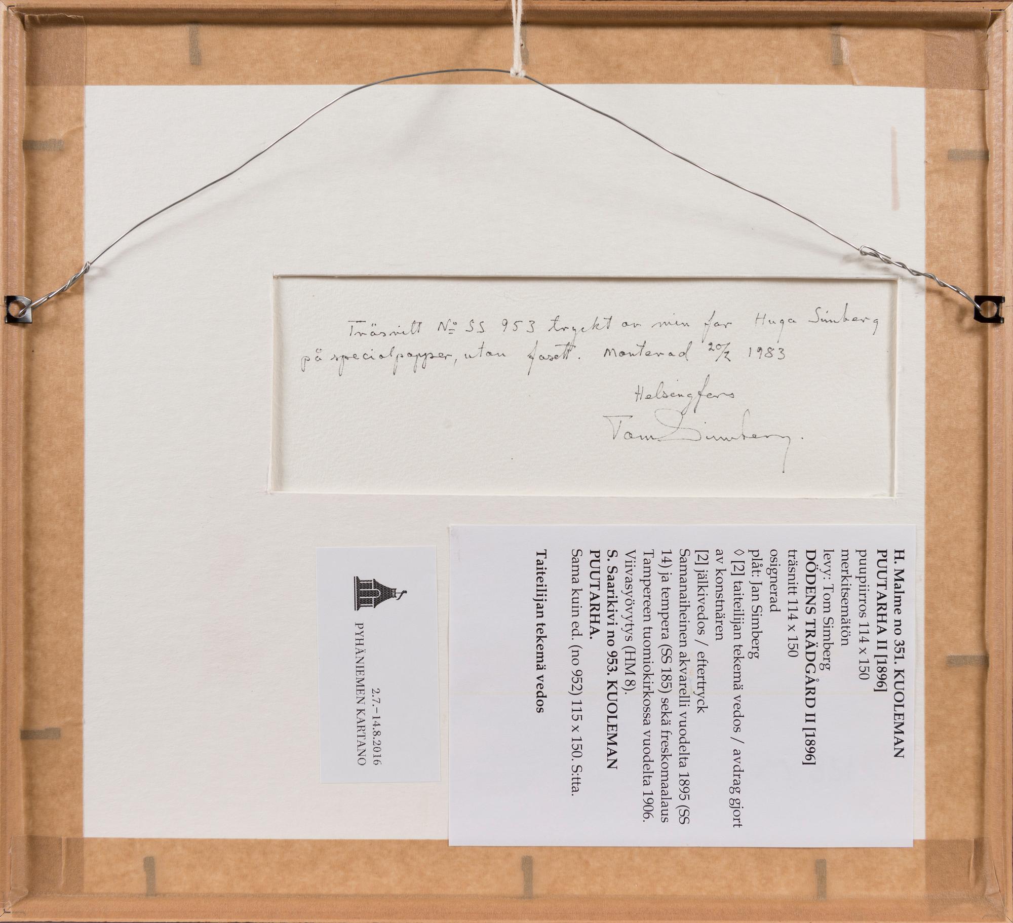 HUGO SIMBERG, THE GARDEN OF DEATH II.