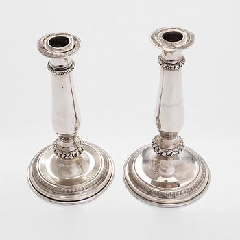Ljusstakar, ett par, silver, Österrike-Ungern 1847.