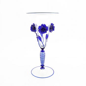 Vase/goblet Pauly, Italy glass possibly Birgitta Johansson, latter half of the 20th century.