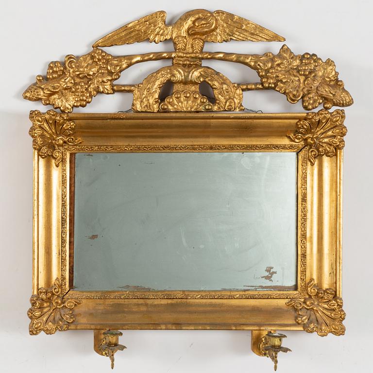 Mirror wall sconce, late Empire, mid-19th century.