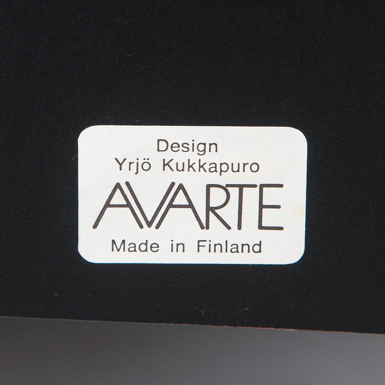 Yrjö Kukkapuro, Nojatuoli, "Experiment", Avarte, 1980-luku.