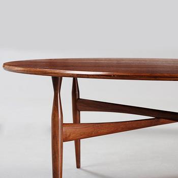 Ib Kofod-Larsen, An Ib Kofod Larsen palisander sofa table, Christensen & Larsen, Denmark 1950's-60's.