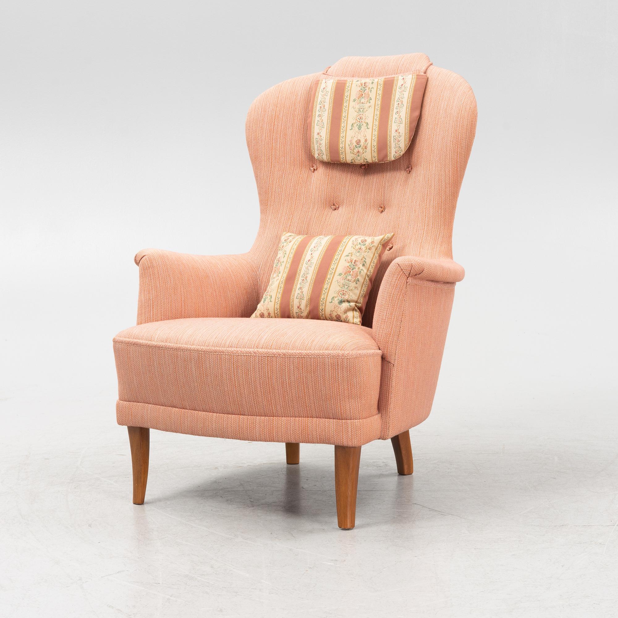 Carl Malmsten, Fåtölj, "Farmor". AB O.H. Sjögren, Tranås, 1984.